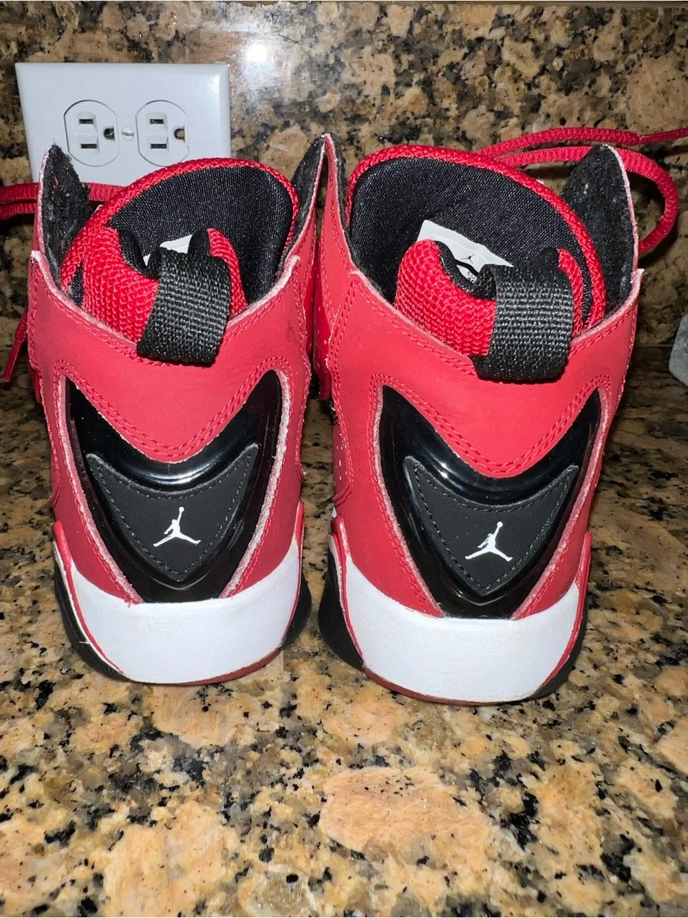 Jordan Kids' Red and Black High-Top Sneakers
